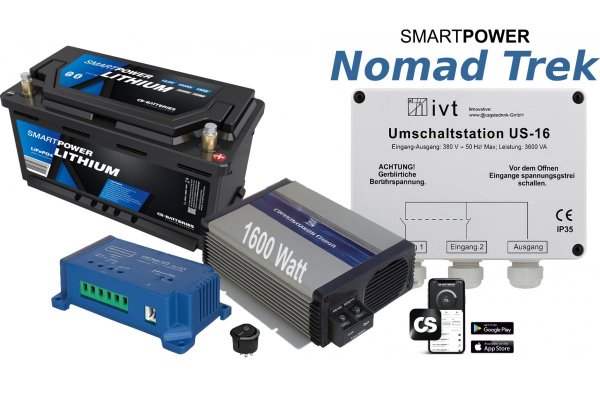 Smart Power Nomad Trek � Lithium pakket 150Ah / Omvormer 1600W / installatie incl.