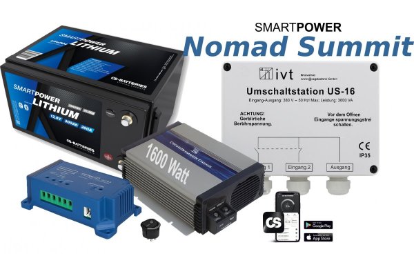 Smart Power Nomad Summit � Lithium pakket 300Ah / Omvormer 1600W / installatie incl.