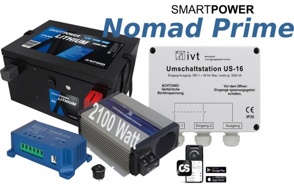 Smart Power Nomad Prime � Lithium pakket 520Ah / Omvormer 2100W / installatie incl.