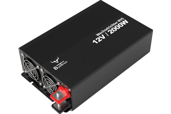 BullTron Omvormer 2000W-12V/230V Aut. + aan/uit schakelaar